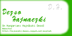 dezso hajnaczki business card